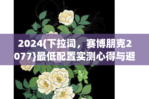 2024{下拉词，赛博朋克2077}最低配置实测心得与避坑指南