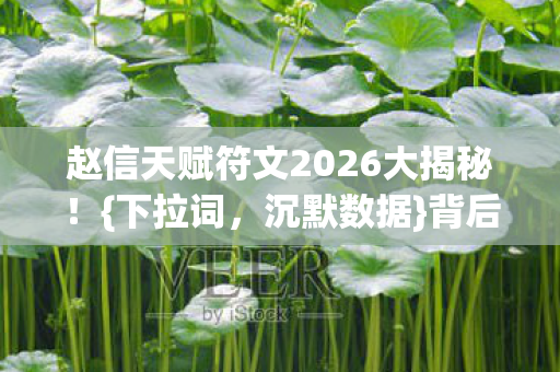 赵信天赋符文2026大揭秘图片