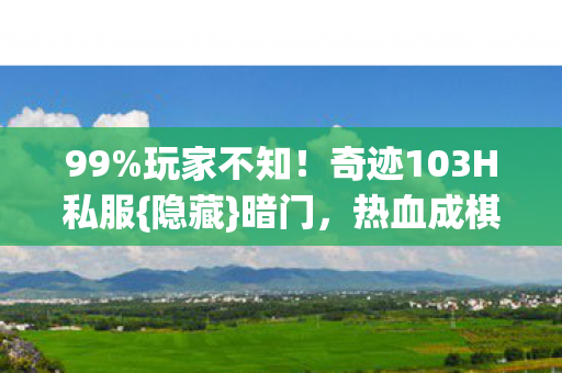 奇迹103H私服图片
