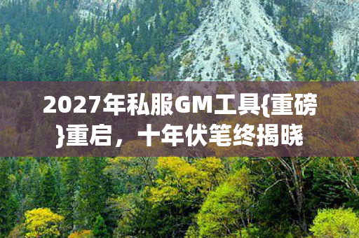 2027年私服GM工具{重磅}重启,十年伏笔终揭晓 2027年私服GM工具{重磅}重启,十年伏笔终揭晓