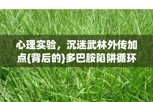 心理实验，沉迷武林外传加点{背后的}多巴胺陷阱循环