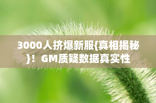 3000人挤爆新服图片