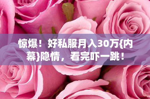 好私服月入30万图片