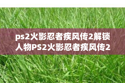 ps2火影忍者疾风传2解锁人物PS2火影忍者疾风传2经典再现，重温忍界传奇的感动，PS2火影忍者疾风传2，解锁经典人物，重温忍界传奇