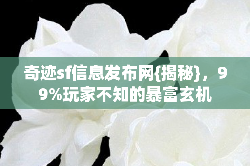 奇迹sf信息发布网图片