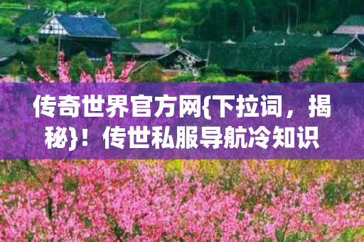 传奇世界官方网{下拉词,揭秘}!传世私服导航冷知识大公开 传奇世界官方网{下拉词,揭秘}!传世私服导航冷知识大公开