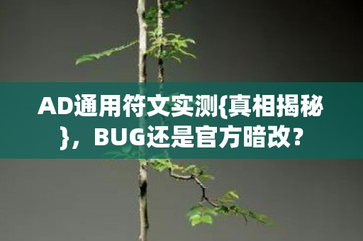BUG还是官方暗改图片