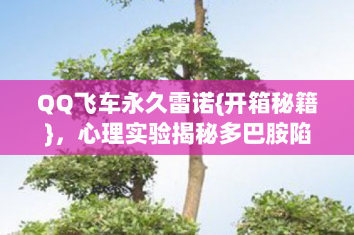 QQ飞车永久雷诺{开箱秘籍},心理实验揭秘多巴胺陷阱 QQ飞车永久雷诺{开箱秘籍},心理实验揭秘多巴胺陷阱