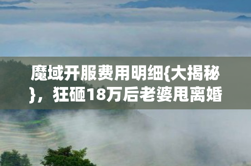 狂砸18万后老婆甩离婚协议图片