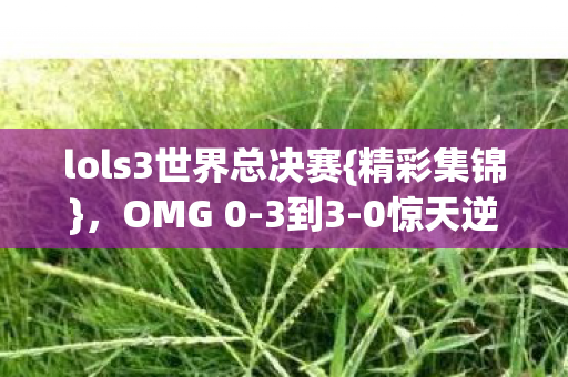 lols3世界总决赛{精彩集锦},OMG 0-3到3-0惊天逆转 lols3世界总决赛{精彩集锦},OMG 0-3到3-0惊天逆转