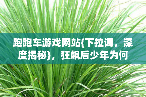 跑跑车游戏网站{下拉词,深度揭秘},狂飙后少年为何破涕为笑? 跑跑车游戏网站{下拉词,深度揭秘},狂飙后少年为何破涕为笑?