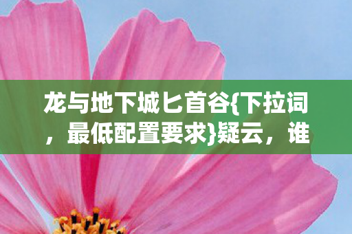 龙与地下城匕首谷{下拉词，最低配置要求}疑云，谁令玩家失望？