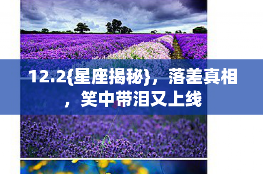 12.2{星座揭秘}，落差真相，笑中带泪又上线
