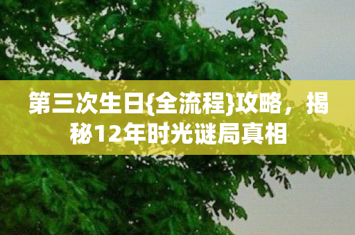 第三次生日{全流程}攻略,揭秘12年时光谜局真相 第三次生日{全流程}攻略,揭秘12年时光谜局真相