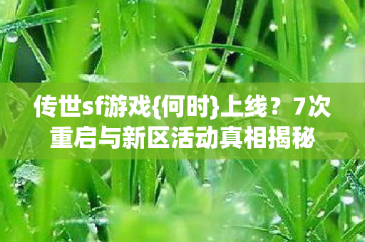 传世sf游戏{何时}上线?7次重启与新区活动真相揭秘 传世sf游戏{何时}上线?7次重启与新区活动真相揭秘