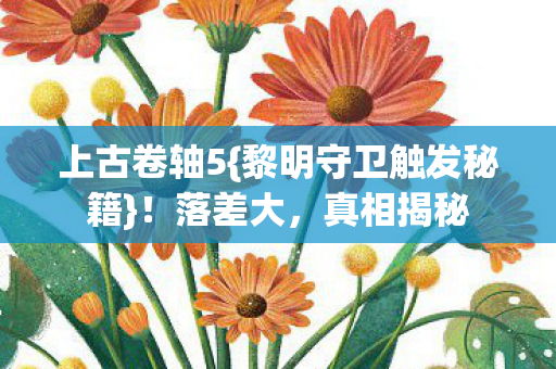 上古卷轴5{黎明守卫触发秘籍}！落差大，真相揭秘