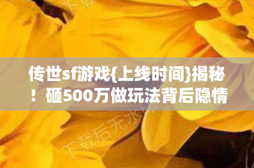 砸500万做玩法背后隐情图片