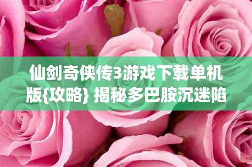 仙剑奇侠传3游戏下载单机版{攻略} 揭秘多巴胺沉迷陷阱 仙剑奇侠传3游戏下载单机版{攻略} 揭秘多巴胺沉迷陷阱