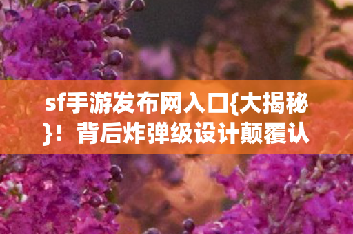背后炸弹级设计颠覆认知图片