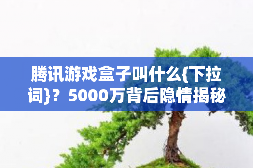 腾讯游戏盒子叫什么{下拉词}?5000万背后隐情揭秘! 腾讯游戏盒子叫什么{下拉词}?5000万背后隐情揭秘!