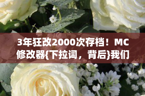 3年狂改2000次存档图片