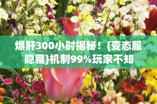 爆肝300小时揭秘！{变态服隐藏}机制99%玩家不知