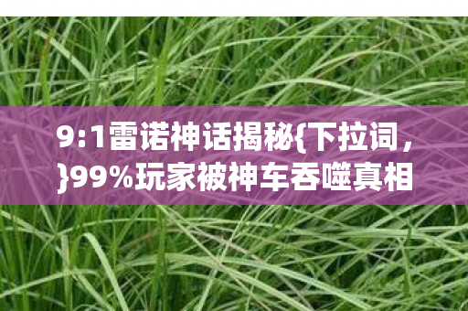 9:1雷诺神话揭秘{下拉词,}99%玩家被神车吞噬真相 9:1雷诺神话揭秘{下拉词,}99%玩家被神车吞噬真相