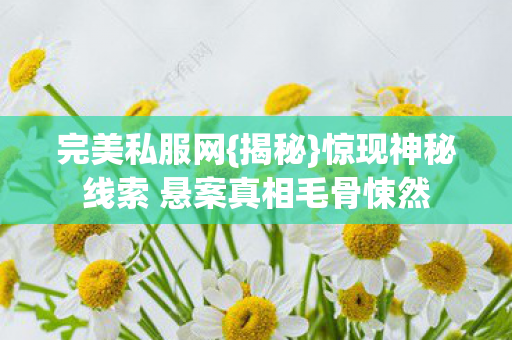 完美私服网{揭秘}惊现神秘线索 悬案真相毛骨悚然