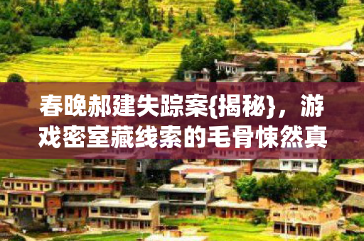 春晚郝建失踪案{揭秘},游戏密室藏线索的毛骨悚然真相 春晚郝建失踪案{揭秘},游戏密室藏线索的毛骨悚然真相