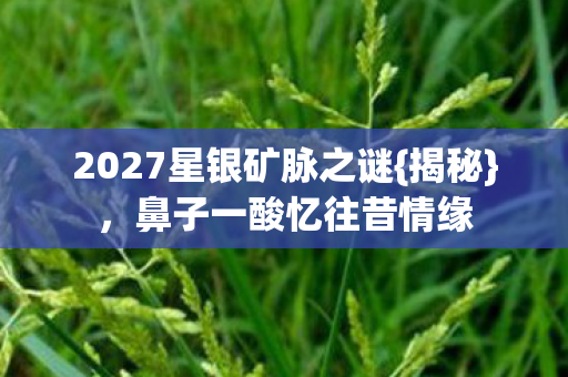 2027星银矿脉之谜{揭秘}，鼻子一酸忆往昔情缘