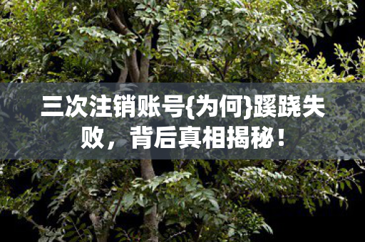 三次注销账号图片