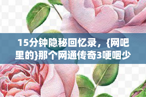 15分钟隐秘回忆录，{网吧里的}那个网通传奇3哽咽少年