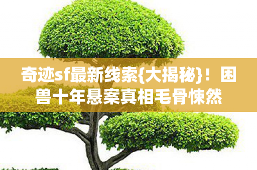 困兽十年悬案真相毛骨悚然图片