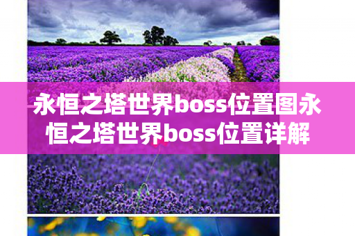 永恒之塔世界boss位置图永恒之塔世界boss位置详解图片
