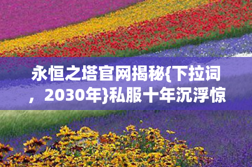 永恒之塔官网揭秘{下拉词，2030年}私服十年沉浮惊人内幕