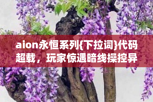 aion永恒系列{下拉词}代码超载,玩家惊遇暗线操控异界 aion永恒系列{下拉词}代码超载,玩家惊遇暗线操控异界