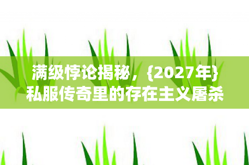 满级悖论揭秘，{2027年}私服传奇里的存在主义屠杀
