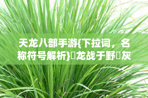 天龙八部手游图片