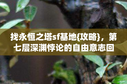 找永恒之塔sf基地{攻略}，第七层深渊悖论的自由意志回响