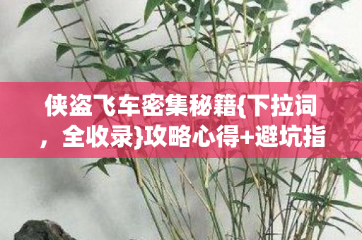 侠盗飞车密集秘籍{下拉词，全收录}攻略心得+避坑指南