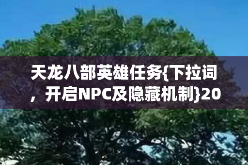 天龙八部英雄任务{下拉词,开启NPC及隐藏机制}2027必看 天龙八部英雄任务{下拉词,开启NPC及隐藏机制}2027必看