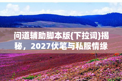问道辅助脚本版{下拉词}揭秘,2027伏笔与私服情缘的孤独重量 问道辅助脚本版{下拉词}揭秘,2027伏笔与私服情缘的孤独重量
