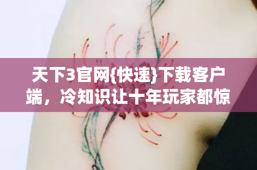 冷知识让十年玩家都惊了图片