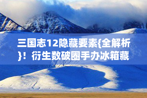 三国志12隐藏要素{全解析}！衍生数破圈手办冰箱藏惊喜