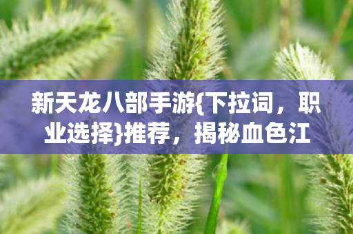揭秘血色江湖真相图片