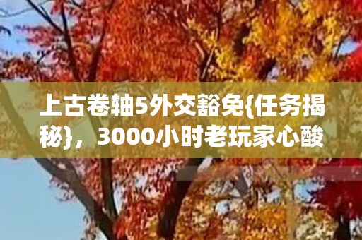 3000小时老玩家心酸独白图片