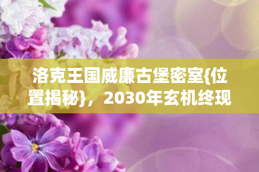 洛克王国威廉古堡密室图片