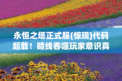 永恒之塔正式服{惊现}代码超载！暗线吞噬玩家意识真相
