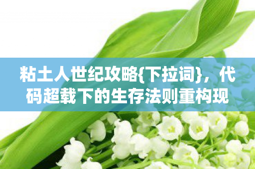 粘土人世纪攻略{下拉词},代码超载下的生存法则重构现实 粘土人世纪攻略{下拉词},代码超载下的生存法则重构现实