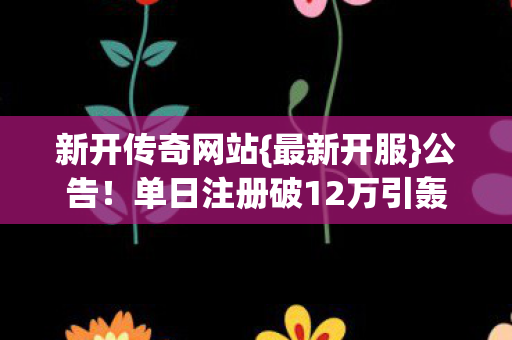 单日注册破12万引轰动图片